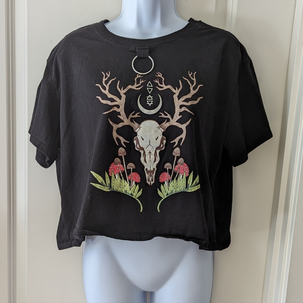 Hot Topic Deer Skull T-Shirt Size Large